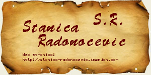 Stanica Radonoćević vizit kartica